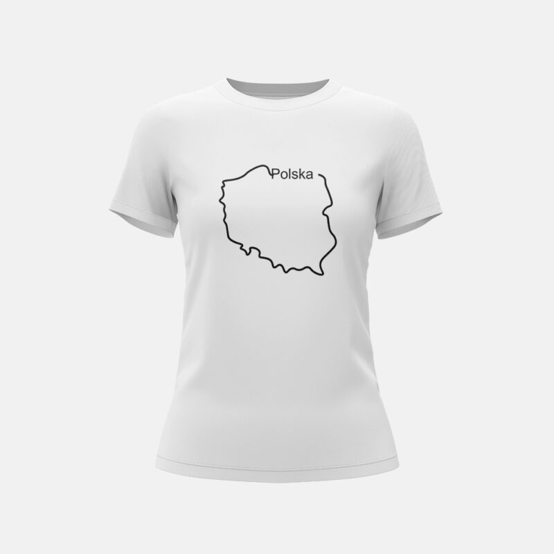 Koszulka damska - Mapa Polski